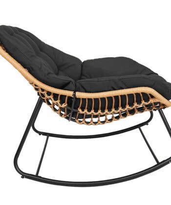 Travis Grey Rattan Rocking Chair – Garden, Terrace and Living Room Relax Seat