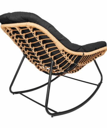 Travis Grey Rattan Rocking Chair – Garden, Terrace and Living Room Relax Seat