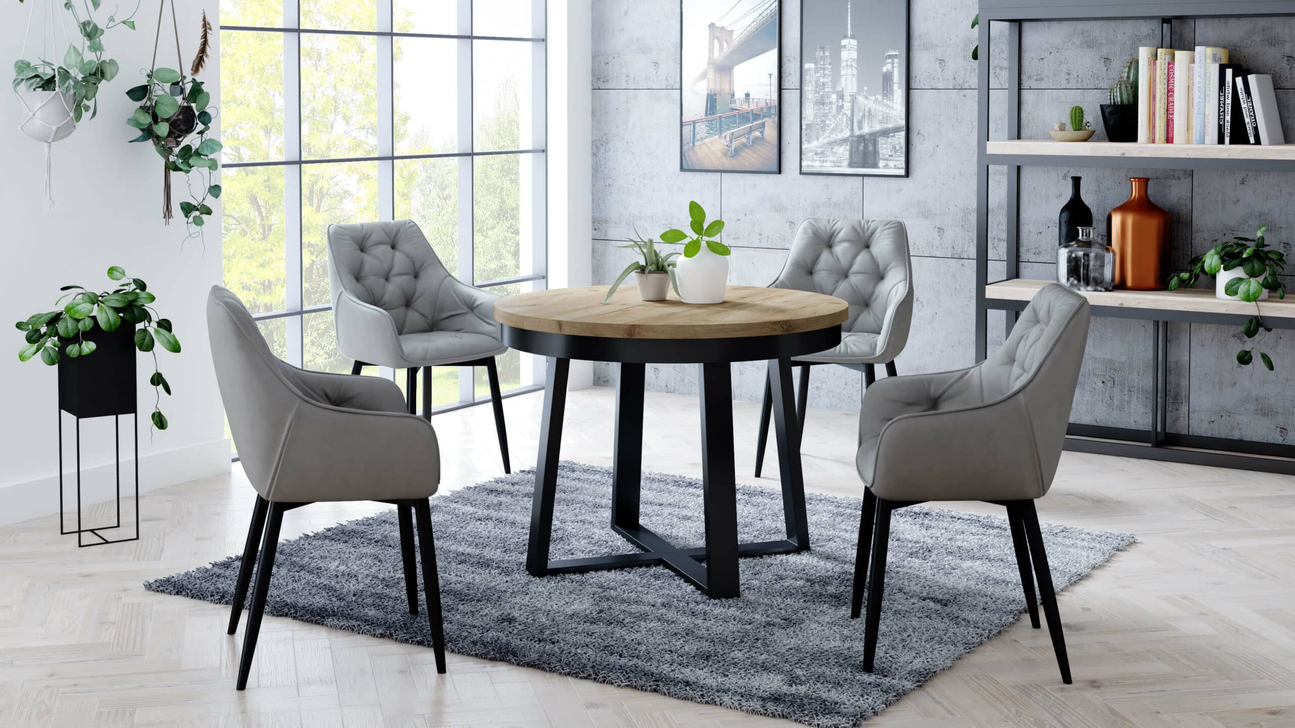 Vitos Black Velvet Dining Chair