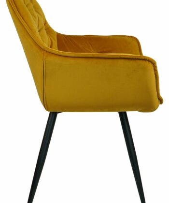 Vitos Black Velvet Dining Chair