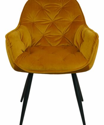 Vitos Black Velvet Dining Chair