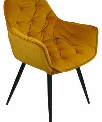 Vitos Black Velvet Dining Chair