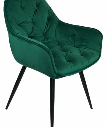 Vitos Black Velvet Dining Chair