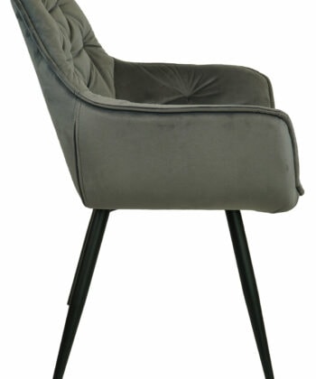 Vitos Black Velvet Dining Chair