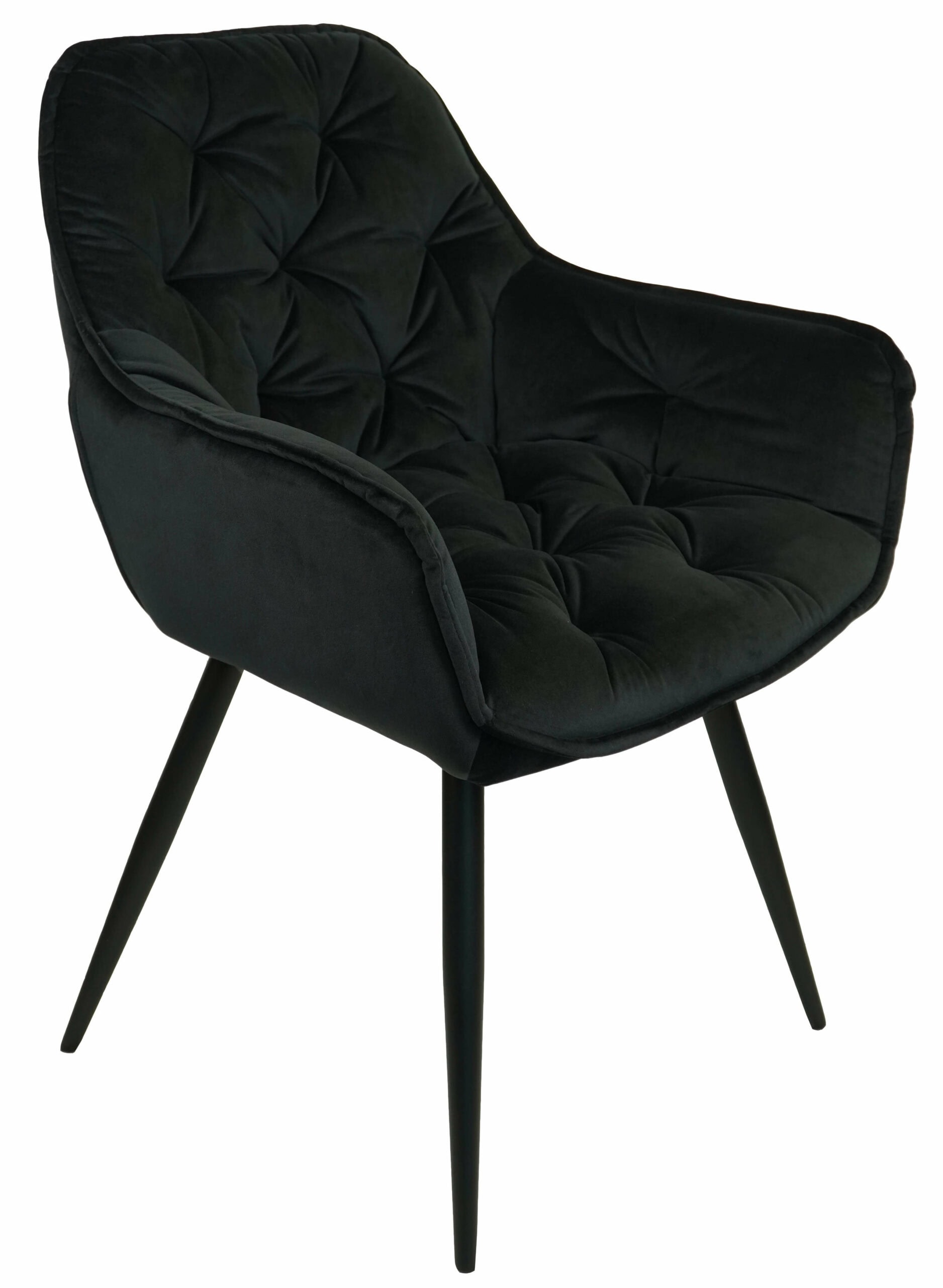 Vitos Black Velvet Dining Chair