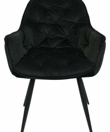 Vitos Black Velvet Dining Chair