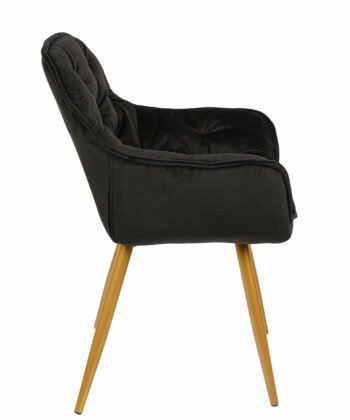 Vitos Black Velvet Dining Chair