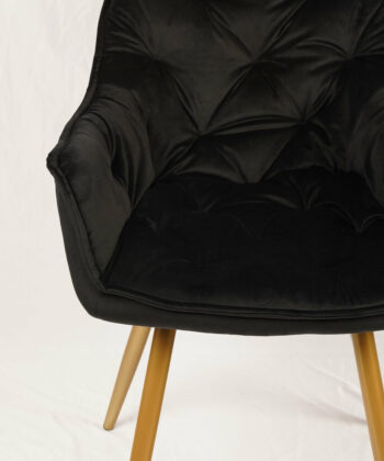 Vitos Black Velvet Dining Chair