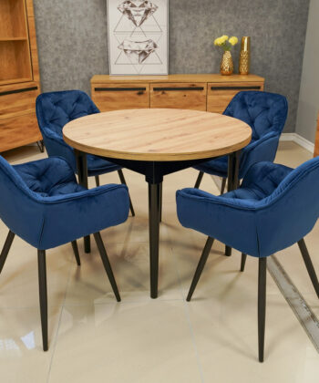 Vitos Black Velvet Dining Chair