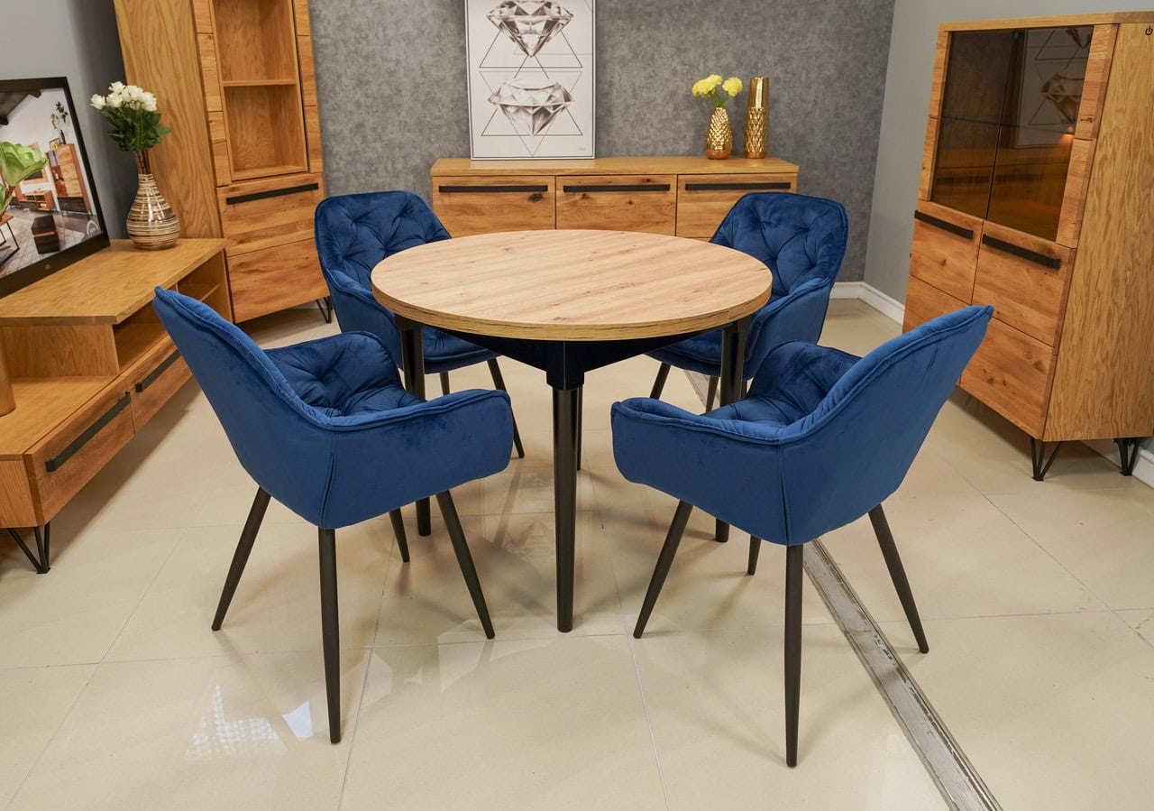 Vitos Black Velvet Dining Chair