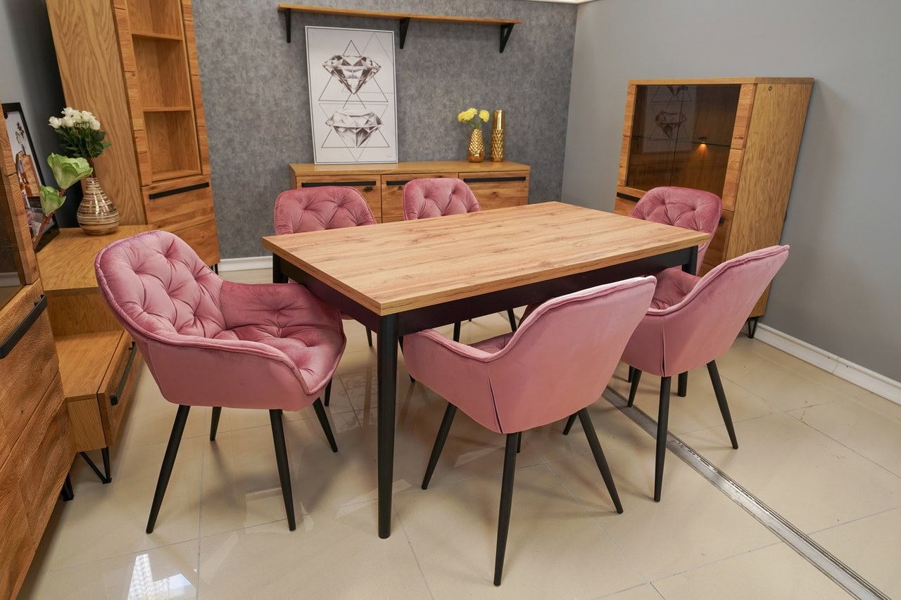 Vitos Black Velvet Dining Chair