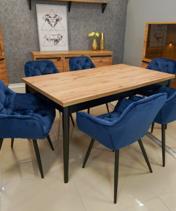 Vitos Black Velvet Dining Chair