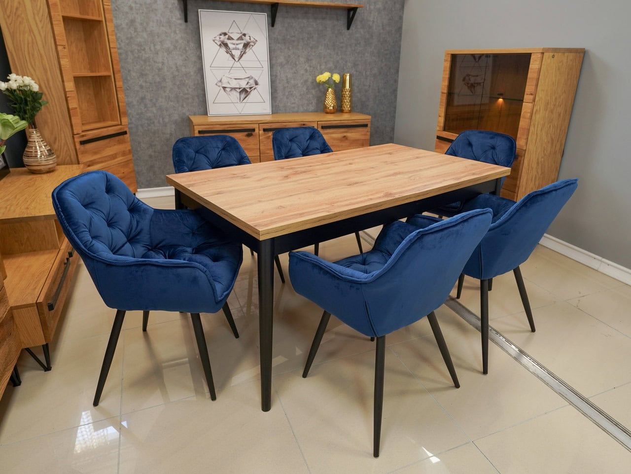 Vitos Black Velvet Dining Chair