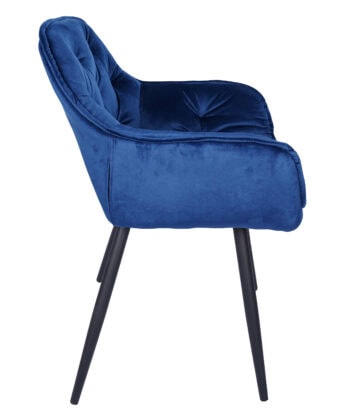 Vitos Black Velvet Dining Chair