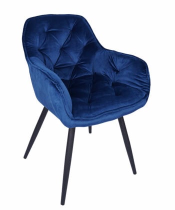Vitos Black Velvet Dining Chair