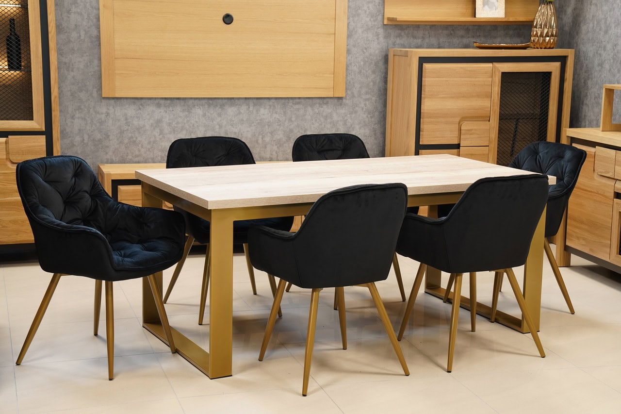 Vitos Black Velvet Dining Chair