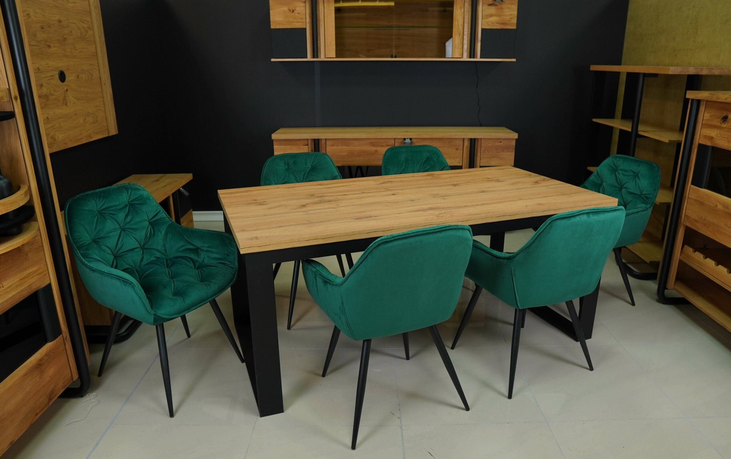 Vitos Black Velvet Dining Chair
