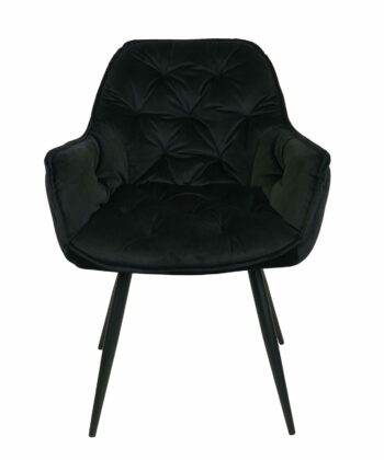 Vitos Black Velvet Dining Chair