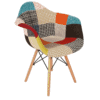 Vivid Mosaic Armchair &ndash; Patchwork Polypropylene Scandinavian 62x60x80cm
