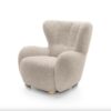 Tidepool Bouclé Lounge Chair – Organic Shaped Armchair