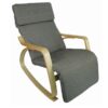Pello Grey Rocking Chair – Adjustable Footrest Lounge Armchair