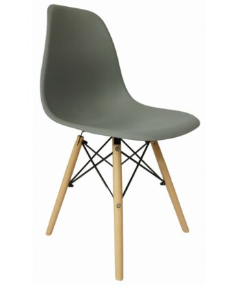 Ebon Flow Shell Chair – Black Poly Seat with Natural Beech Legs