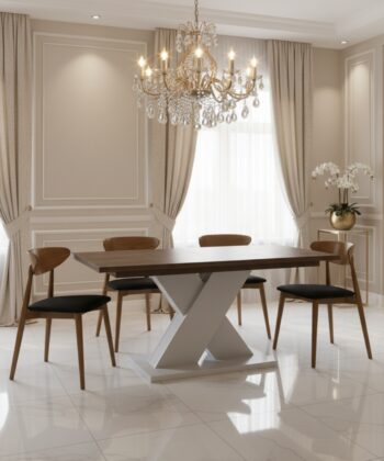 NovoLine Extend Dining Table – 150–190x80cm Modern Laminated X-Base