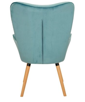 Aurora Turquoise Velvet Wingback Chair – Button-Tufted