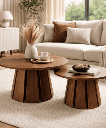 Cascade Duo Coffee Tables – Anti‑Scratch Laminated Nesting Set