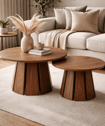 Cascade Duo Coffee Tables – Anti‑Scratch Laminated Nesting Set