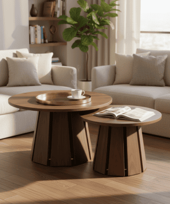 Cascade Duo Coffee Tables – Anti‑Scratch Laminated Nesting Set
