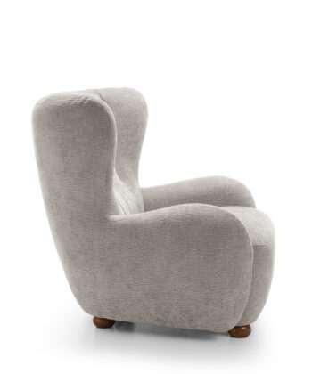 Tidepool Bouclé Lounge Chair – Organic Shaped Armchair