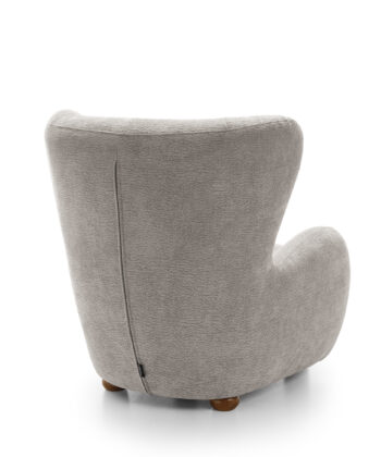 Tidepool Bouclé Lounge Chair – Organic Shaped Armchair