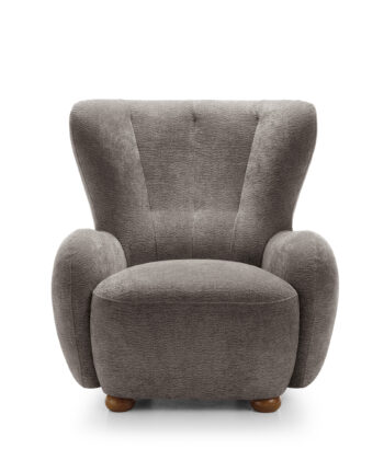 Tidepool Bouclé Lounge Chair – Organic Shaped Armchair