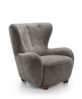 Tidepool Bouclé Lounge Chair – Organic Shaped Armchair