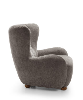 Tidepool Bouclé Lounge Chair – Organic Shaped Armchair