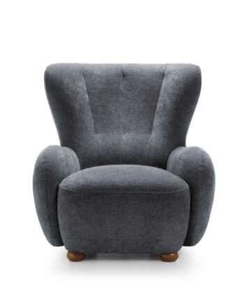Tidepool Bouclé Lounge Chair – Organic Shaped Armchair