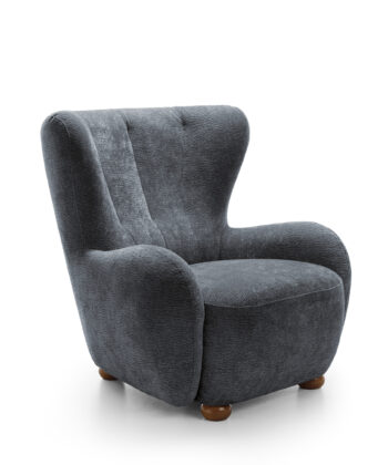 Tidepool Bouclé Lounge Chair – Organic Shaped Armchair
