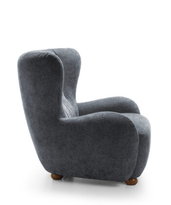 Tidepool Bouclé Lounge Chair – Organic Shaped Armchair