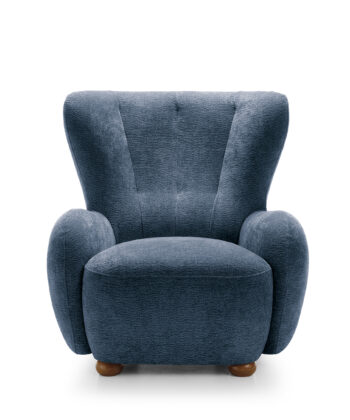 Tidepool Bouclé Lounge Chair – Organic Shaped Armchair