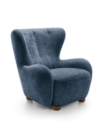 Tidepool Bouclé Lounge Chair – Organic Shaped Armchair