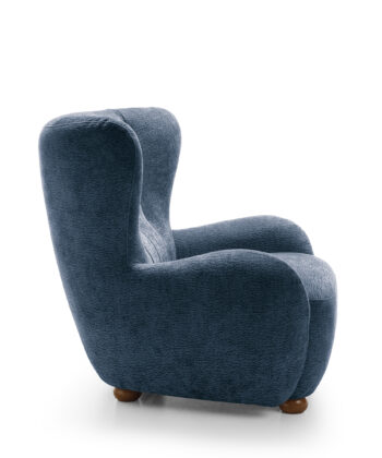 Tidepool Bouclé Lounge Chair – Organic Shaped Armchair
