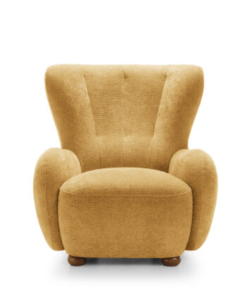 Tidepool Bouclé Lounge Chair – Organic Shaped Armchair