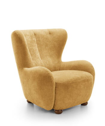 Tidepool Bouclé Lounge Chair – Organic Shaped Armchair