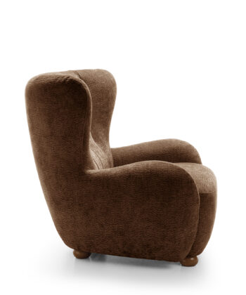 Tidepool Bouclé Lounge Chair – Organic Shaped Armchair