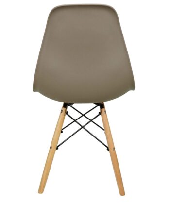 Ebon Flow Shell Chair – Black Poly Seat with Natural Beech Legs
