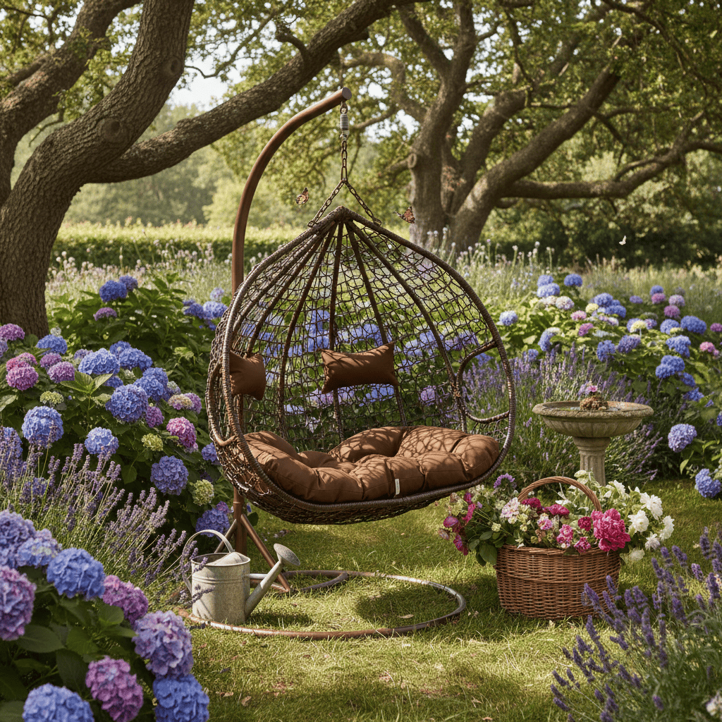 Elegant Hanging Egg Chair BALI – Weatherproof PE Rattan