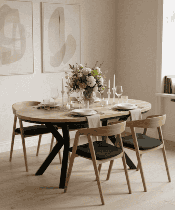 Jupiter X-Frame Loft Dining Table ø100+40cm Gold