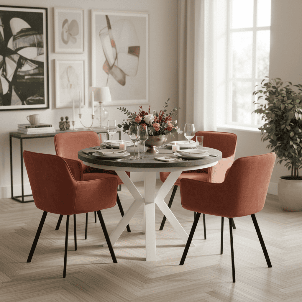 Jupiter X-Frame Loft Dining Table ø100+40cm Gold