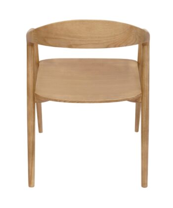 Nara Japandi Ash Dining Chair with Armrests Sculpted Design